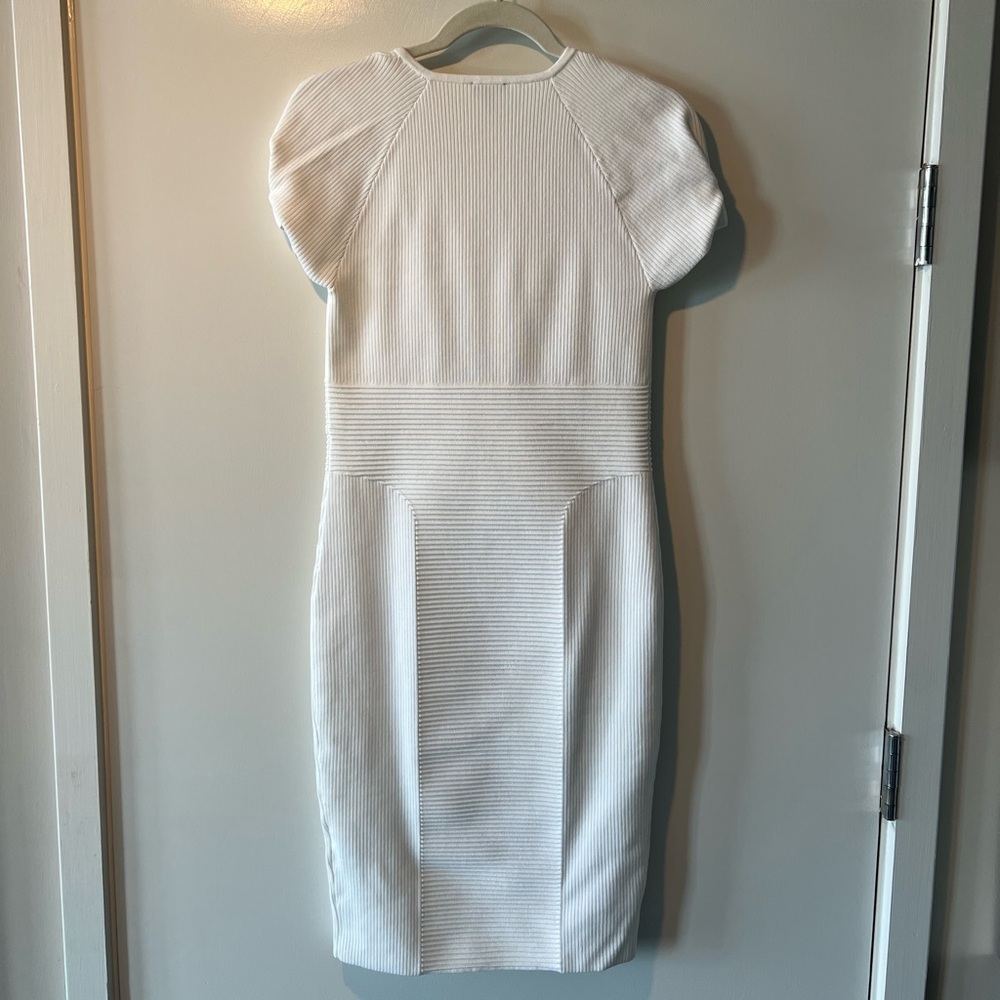 Express Body Contour White Midi Dress - Picture 4 of 4
